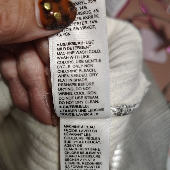 NWT The Drop Elegant Sleeveless Sweater Dress In Silver Size Large - Picture 7 of 7